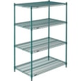 thumbnail image 3 of Nexel Wire Shelving, Green Epoxy, 72"W X 18"D X 86"H, 3 of 4