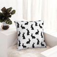 thumbnail image 6 of Yiaed Black Rabbit Print Pillow Covers Super Soft Decorative Square Throw Pillow Covers Case Cushion Covers for Sofa Couch Bedroom Car Decor（No pillow core）-26"x26", 6 of 7
