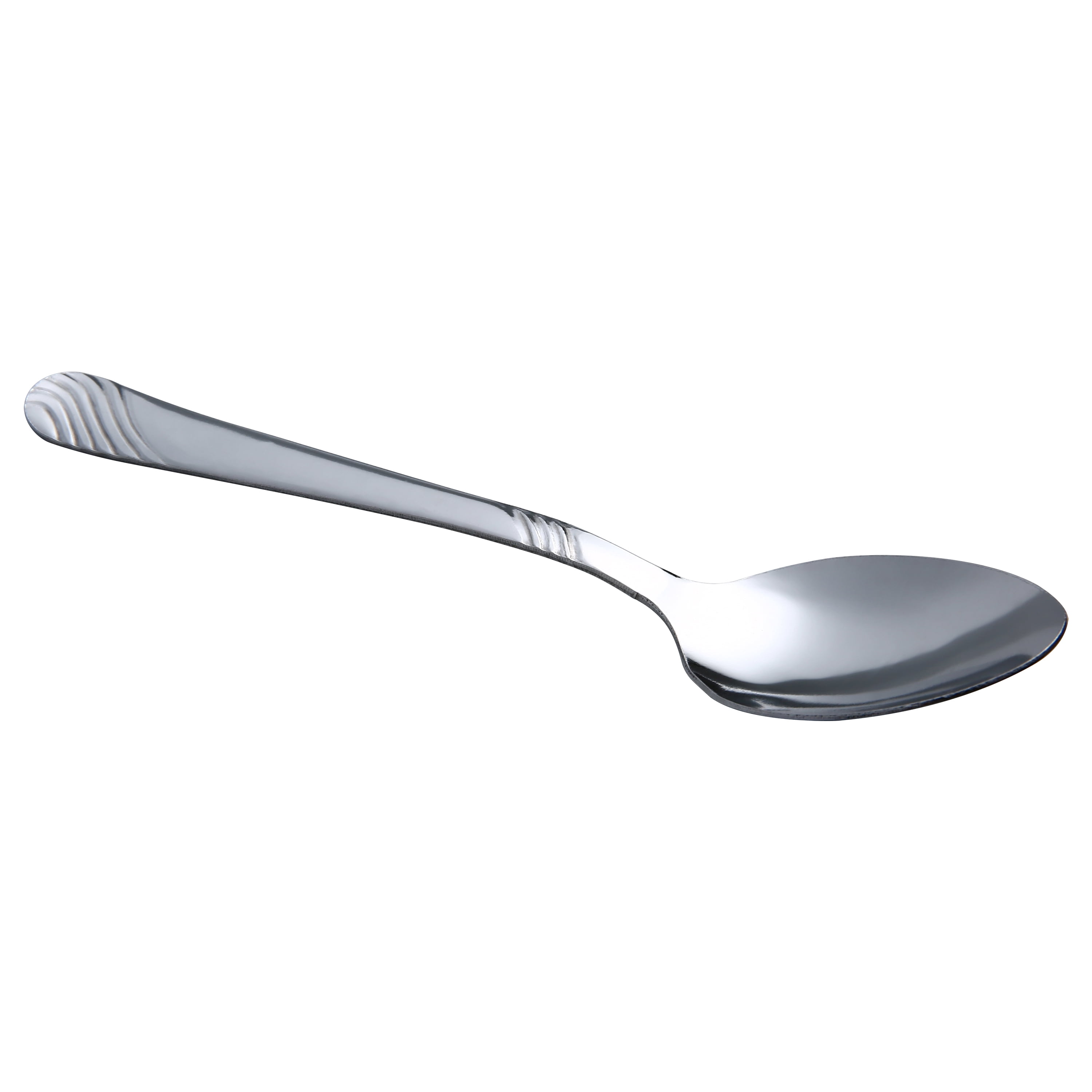 Mainstays Teaspoons Swirl Stainless Steel, Adult, 4 Piece Set, Silver