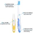 thumbnail image 4 of 4 Pieces Folding Travel Toothbrush Portable Soft Toothbrush With Soft Bristle, 4 of 5