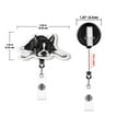 thumbnail image 3 of WIRESTER Design Acrylic Key Card Holder Belt Clip Reel Id Badge Retractable - Boston Terrier Dog Lying Down Looking Up, 3 of 5