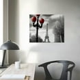 thumbnail image 3 of Awypu Red Paris Decor for Bedroom Black and White Wall Art for Living Room Eiffel Tower Decor Red City Buildings Canvas Pictures Brooklyn Bridge London Big Ben Modern Art Valentine'S Day, 3 of 4