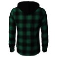 thumbnail image 4 of H2H Mens Casual Hoodie Zip up Jackets Check Patterned Long Sleeve with Front Pockets GREEN US XL/Asia 2XL (CMOJA117), 4 of 6