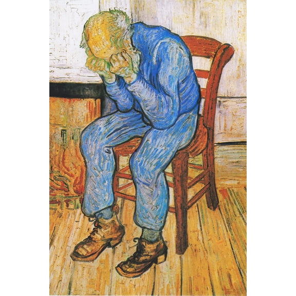 24x36 gallery poster, Sorrowing Old Man, At Eternity's Gate, 1890 by Vincent van Gogh