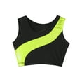 thumbnail image 6 of inhzoy Kids Girls Gymnastic Crop Top Shiny Metallic Sleeveless Dance Tank Shirts Activewear,Sizes 6-16 Fluorescent Green 14, 6 of 7