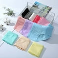 5Pcs Plus Panties Women‘s Solid Underwear Girls Briefs Cotton Sexy