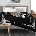thumbnail image 4 of AISENIN Boyfriend Gifts Gothic Skeleton Blanket Personalized Couple Gifts for Him Customized Skeleton Flannel Halloween Throw Blankets, Gift Blanket for Girlfriend, 4 of 5