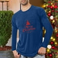 thumbnail image 2 of Visit the JURANMO Store Holiday T Shirts for Men Cute Snowman Print Long Sleeve Xmas Tee Tops Big and Tall Fashion Christmas Party Tees Dark Blue L, 2 of 5