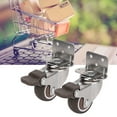 thumbnail image 1 of Spptty Caster Wheels,Table Casters,2pcs Caster Wheels Low Noise 360° Rotating TPE Rubber Dustproof Casters With Brake For Furniture Cabinets, 1 of 8