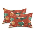 thumbnail image 2 of Green Dinosaur Dress in Christmas with Gift Satin Pillowcase Envelope Design Pillow Covers 1 Pack Queen Size 20" x 30", 2 of 9