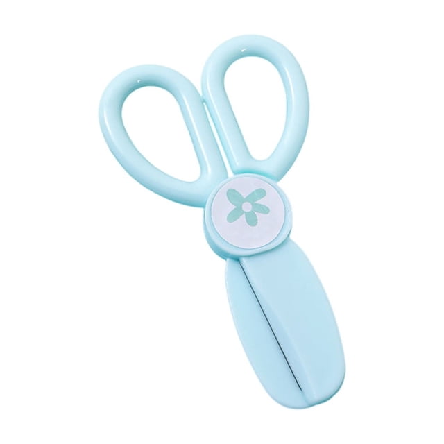Child Safety Scissors Rounded Tip Plastic Kindergarten Paper Cutting Tool Colorful Manual Craft Scissors Kids Art Supply Labor Saving Design Green Color W-847 Green Boy Girl