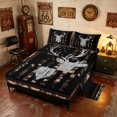 thumbnail image 2 of Manfei Hunting Deer Silhouette Queen Sheets, Camo American Flag Queen Sheet Sets, Brown, Black Reversible 4 Pieces (1 Flat Sheet, 1 Fitted Sheet and 2 Pillowcases), 2 of 6