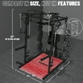 thumbnail image 6 of Mikolo Smith Machine, 2000LBS Power Cage Squat Rack with Smith Bar, Chest Fly Machine with Two LAT Pull-Down Systems, Cable Crossover Machine and More Cable Attachment for Home gym, 6 of 13