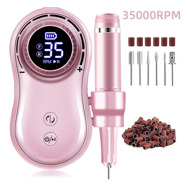 35000RPM Nail Drill Machine LCD Display Rechargeable Nail Master For Manicure Portable Nail Drill Milling Machine Tools ,Quality Torque