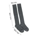 thumbnail image 6 of Deago 2 Pairs Women's Knee High Wool Socks Thick Winter Knit Thermal Long Boot Stocking Socks Leg Warmers (Gray), 6 of 9