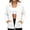 White, variant on HappyYEE Fleece Jackets for Women, Lightweight Stand Collar Full Zip Coat with Pockets, Fall Long Sleeve Daily Comfy Outerwear
