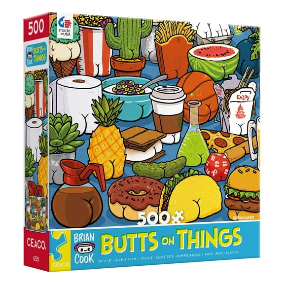 Ceaco - Brian Cook - Butts on Things - 500 Piece Interlocking Jigsaw Puzzle