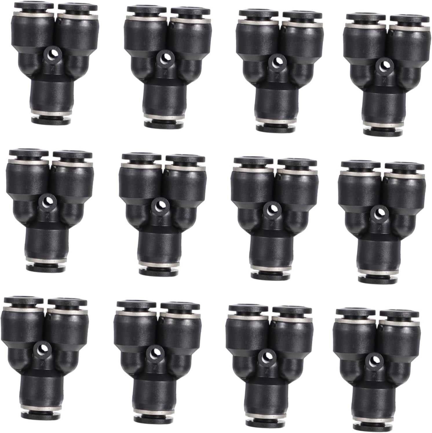 Y-Stück Abzweig-Verbinder 10-teilig – 3-Wege-Schlauchteiler Aus ABS, Schwarz, Für Gartenbewässerung & Haushalt