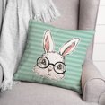 thumbnail image 3 of Creative Products Bunny With Glasses 16 x 16 Spun Poly Pillow, 3 of 3