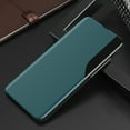 thumbnail image 2 of Case for iPhone 8 Plus / iPhone 7 Plus, Durable PU Leather Shockproof Mirror Window Flip Folio Phone Case with Magnetic Closure Kickstand Bracket Case for iPhone 8 Plus / iPhone 7 Plus,Cyan, 2 of 7