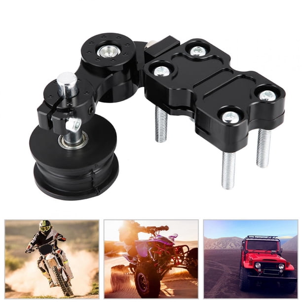 Tensor de cadena de aluminio, Perno de tensor de cadena de aluminio Reemplazo para motocicleta Ajustador automático en herramienta de rodillo(Negro) Ecomeon no