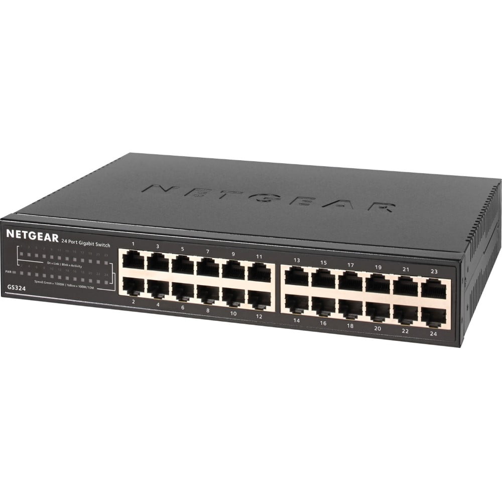NETGEAR GS324, 24 Gigabit Ports, Unmanaged Ethernet Switch