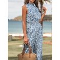 thumbnail image 6 of CUPSHE Women's Mock Neck Floral Print Sleeveless Straight Leg Maxi Jumpsuit, 6 of 6