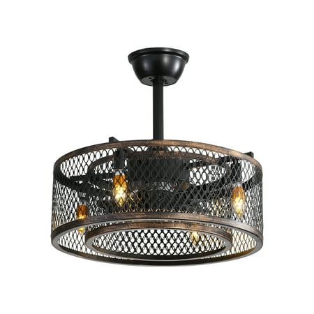 

20 inch Elegant Caged Ceiling Fan with Bright Lights - Bulbs Not Covered by Warranty Included