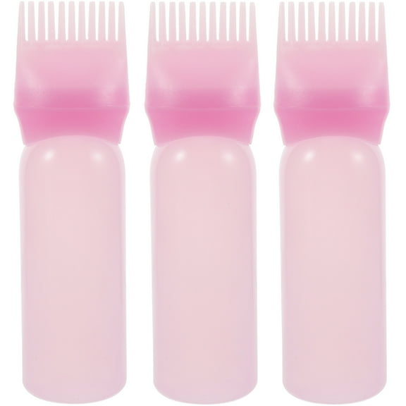 3pcs Root Comb Applicator Bottle Hair Oil Applicator Bottle Hair Dye Comb Bottle