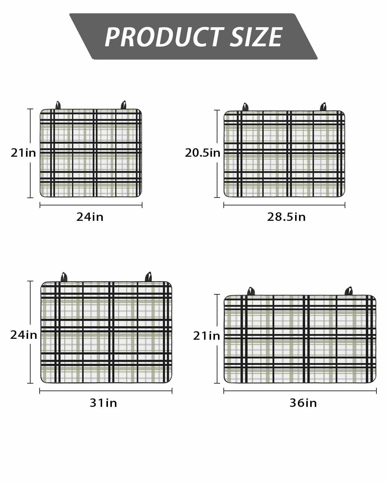 Stove Top Covers for Electric Stove, Sage Green Black Plaid Glass Stovetop Cover Protector, Farmhouse Green Black Checkered Induction Cooktop Protector Oven Mat for Kitchen Countertop 24"x21"