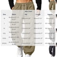 thumbnail image 4 of Afuyipoi Mens Jogger Pants Drawstring Elastic Waist Cuffed Ankle Casual Trousers Black Size L, 4 of 10