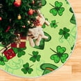 thumbnail image 5 of Coolnut St. Patricks Christmas Tree Skirt Home Decoration Large Round Christmas Tree Skirt for Holiday Party Home Christmas Day Ornaments,35.4", 5 of 6