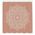 thumbnail image 2 of Ambesonne Mandala Shower Curtain, Eastern Retro Lotus Motif, 69"Wx70"L, Pale Salmon, 2 of 4
