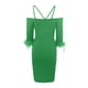 thumbnail image 5 of Vestido sexy de verano con escote cruzado y falda lápiz de un solo hombro para mujer: atractivo diseño cruzado, corte lápiz, 5 of 5