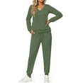 thumbnail image 3 of Fantaslook Two Piece Sets for Women Fall Outfits Fashion Lounge Sets V Neck Tops and Jogger Pants Tracksuit Vacation Travel Outfits, 3 of 10