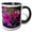 Black/White, variant on 3drose, Petunias and Other Flowers Bright the Streets of Cong., 11oz Two-tone Yellow Mug