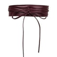 thumbnail image 1 of Elegante cinturón ancho de cuero PU decorativo cómodo cinturón Flexible para Vino rojo Yuyangstore Pretina ancha, 1 of 4