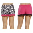thumbnail image 2 of Just Love Womans Pajamas Shorts - PJs - Sleepwear (Pack of 2) (Fuchsia - Zebra (Pack of 2), X-Small), 2 of 3