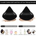 thumbnail image 2 of Surrme 12 Pieces Powder Puff Face Triangle Makeup Puff for Loose Powder Soft Body Cosmetic Foundation Sponge Mineral Powder Wet Dry Makeup Tool(Black,Small), 2 of 6