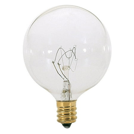 Blue Satco Incandescent Light Bulb - 2Pk - Satco S3727 25W 120V Globe G16.5 Clear E12 Incandescent Light Bulb