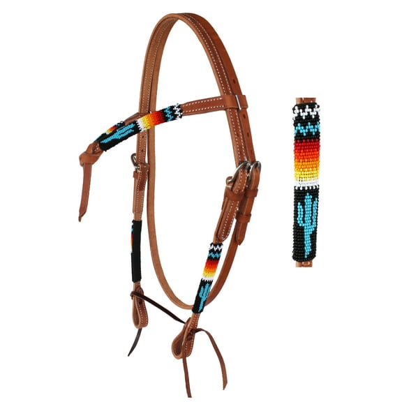 Horse Show Bridle Western Leather Headstall  79RT09HB