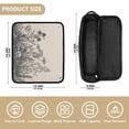 thumbnail image 4 of Hair Tool Organizer Bag with Heat Resistant Mat Removable Travel Storage Case for Hot Air Brushes Curling Irons Black and White Ink Drawing, 4 of 8