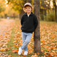 thumbnail image 5 of Grblisyd Boys Waffle Knit Quarter Zip Sweatshirt Kids Long Sleeve Pullover Stand Up Collar Solid Color Fashion Athletic Casual Sweatshirts, 5 of 6