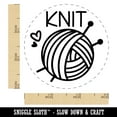 thumbnail image 2 of Ball Of Yarn Knit Knitting Self-Inking Rubber Stamp Ink Stamper - Purple Ink - Small 3/4 Inch, 2 of 7