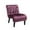 Purple, variant on Tcbosik Velvet Fabric Accent Chair, Modern Button Tufted Upholstered Armless Chair with Wood Legs for Living Room, Bedroom, Green