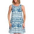 thumbnail image 1 of KLL Motif Méduse sous-Marine Robes d'Été pour Femmes 2025, Robes Décontractées Sans Manches à Col Rond avec Poches, 1 of 7