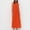 Orange, variant on Qulqfy Maxi Womens Dresses Wedding Guest Cotton Linen Solid Sleeveless Square Neck Casual Black Beach Vacation Work Sundresses L