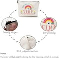 thumbnail image 4 of Rainbow Canvas Makeup Bags Cosmetic Bag with Zipper Travel Pouch Toiletry Bag Purse for Women Teacher Friend Birthday Graduation Gifts10x7Inch-It's a Good Day to Teach Tiny Humans Colorful, 4 of 9
