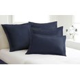 thumbnail image 2 of Fresh Ideas FRE201XXNAVY11 Poplin Tailored Pillow Sham  Navy - Euro, 2 of 4