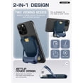thumbnail image 4 of SUPCASE for MagSafe Wallet with Stand, Magnetic Wallet for Men Women, [Hold 6 Cards] [RFID Blocking] [Strong Magnetic Lock] Phone Stand Card Holder for Apple iPhone 16/15/14/13/12 Series, Blue, 4 of 10